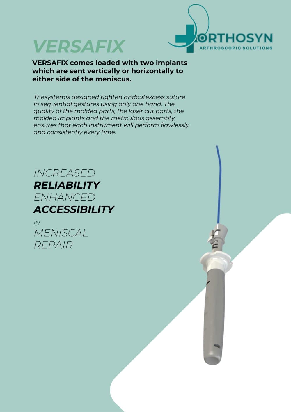MENISCAL REPAIR SYSTEM VERSAFIX CATALOG - Orthosyn Medikal