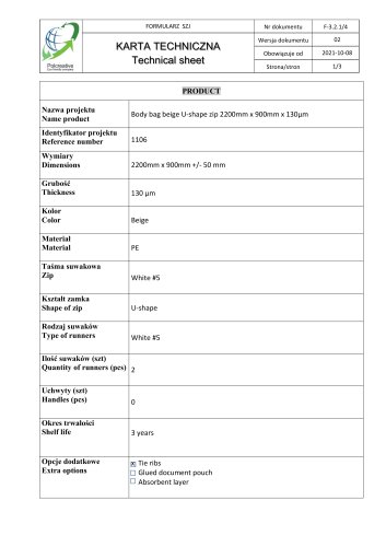 Technical Sheet 1106