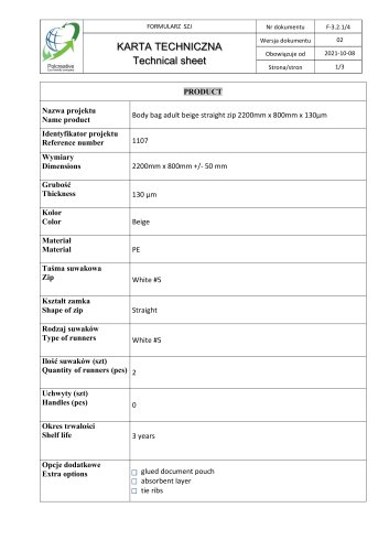 Technical Sheet 1107