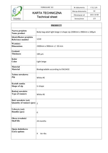 Technical Sheet 1210