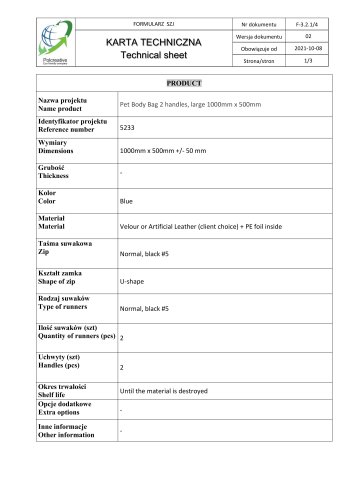 Technical Sheet 5233