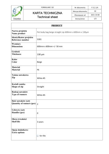 Technical Sheet 5301