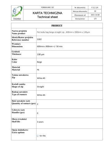 Technical Sheet 5302