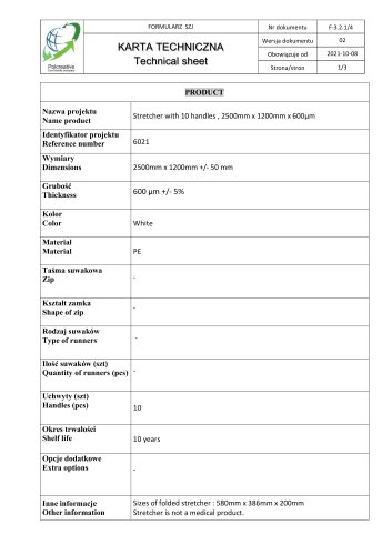 Technical Sheet 6021