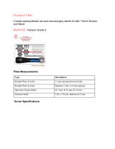 Non-absorbable cranial fixation system BI-001588