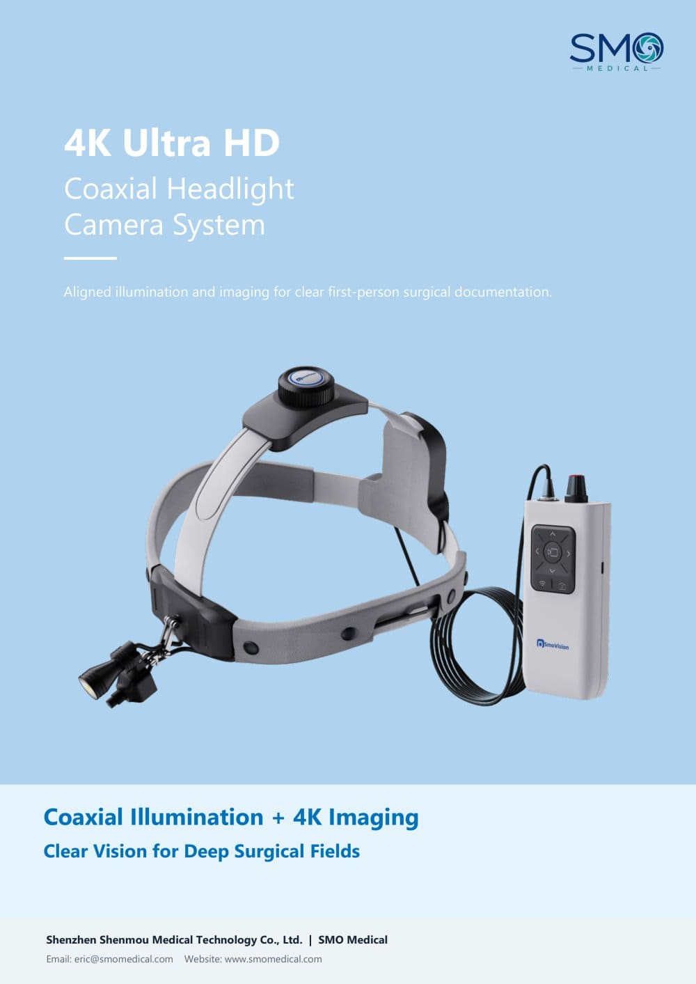 4K Coaxial Surgical Headlight Camera - Shenzhen Shenmo Medical Technology Co., Ltd.