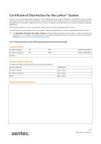 Certificate of Disinfection for the LuMon™ System