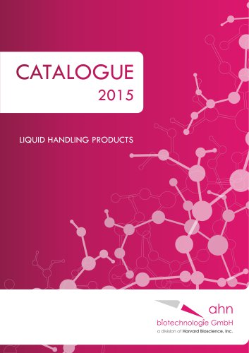 Catalogue 2015 LIQUID HANDLING PRODUCTS