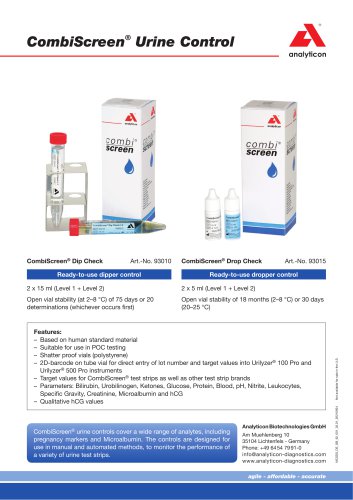 CombiScreen®  Urine Control