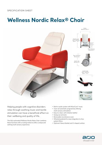 Wellness Nordic Relax Chair Brochure Specs Sheet