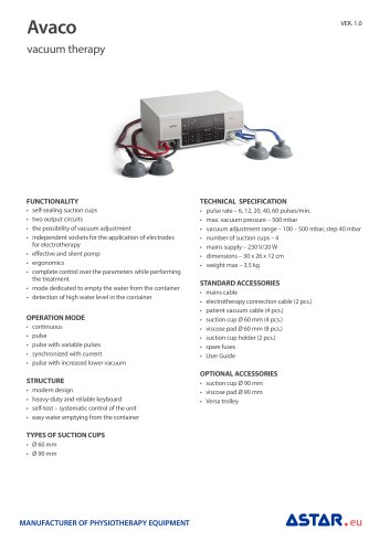 Avaco - vacuum therapy unit