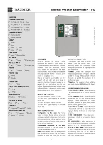 Thermal Washer Desinfector - TW