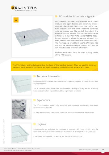 PC modules & baskets - type A