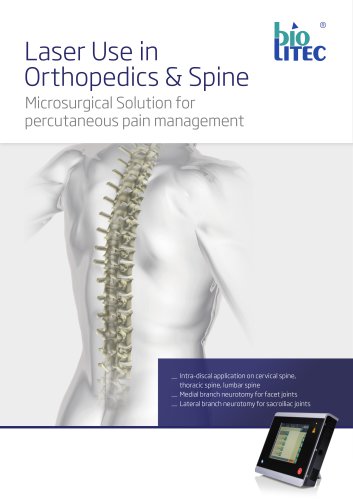 Laser Use in Orthopedics & Spine