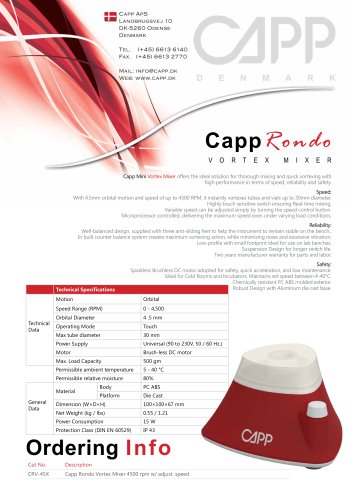 CappRondo Vortex Mixer