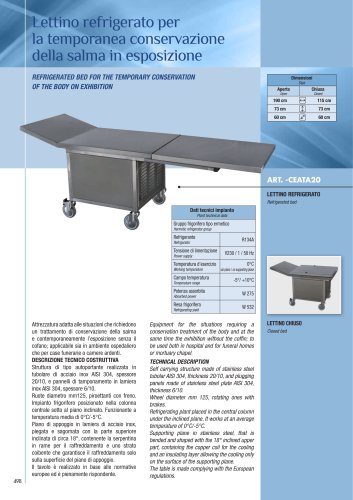 Refrigerated Bed for Bodies