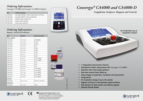 Convergys® CA4000 and CA4000-D series