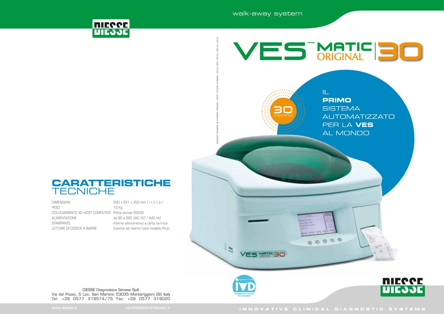 VES-MATIC 30 - Diesse Diagnostica Senese