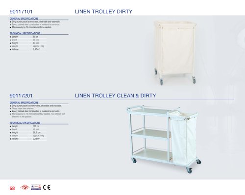 90117101, 90117201 LINEN TROLLEY CLEAN & DIRTY