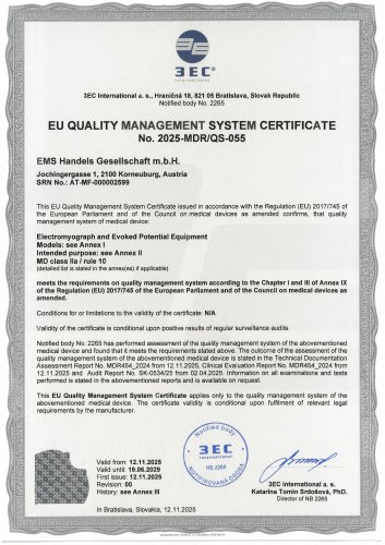  EC Certificate MDR EMG EP Surpass and Surpass LT QS 055