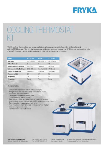 COOLING THERMOSTATS