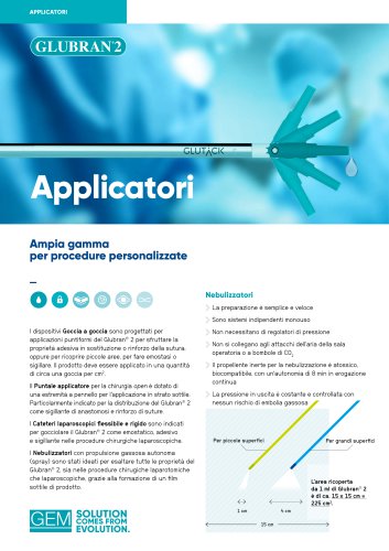 Dispositivi di applicazione di Glubran&reg; 2