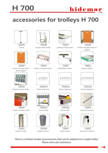 ACCESSORIES FOR TROLLEYS H700