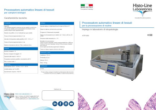 ATP 1000 Processatore di tessuti lineare