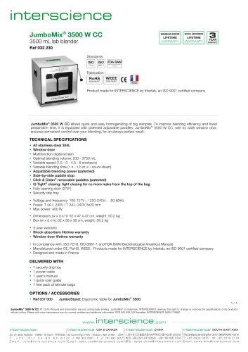 JumboMix 3500 W CC technical file