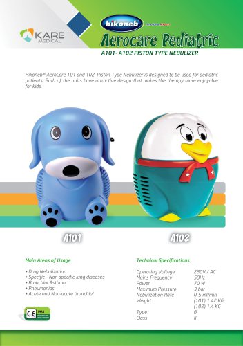 AEROCARE PEDIATRIC PISTON TYPE NEBULIZERS