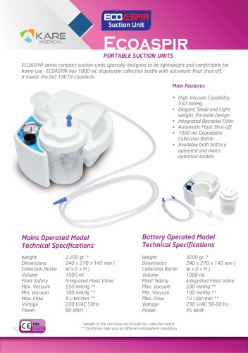 ECOASPIR PORTABLE SUCTION UNITS