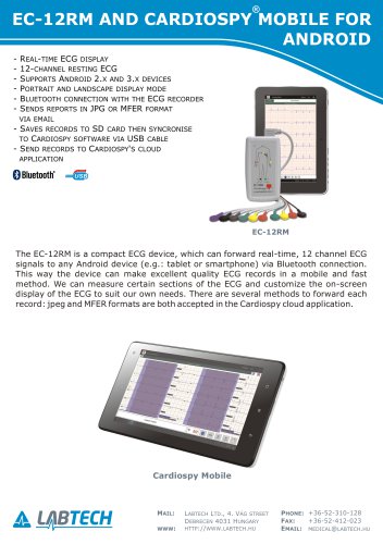 EC-12RM AND CARDIOSPY MOBILE FOR ANDROID