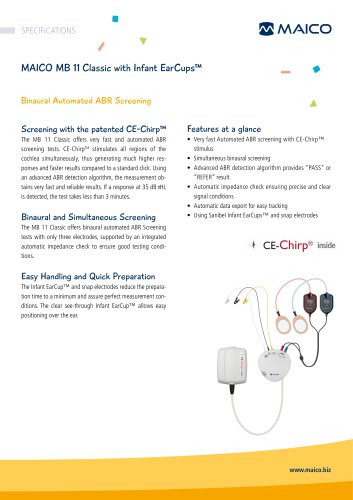 MB 11 Classic Data sheet