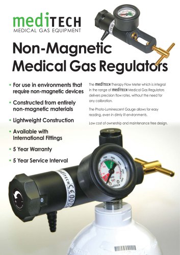 Non-Magnetic Medical GasRegulators