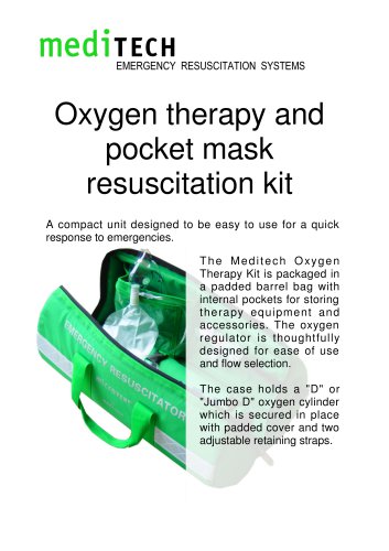 Oxygen therapy and pocket mask resuscitation kit