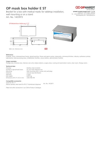 OP mask box holder E ST