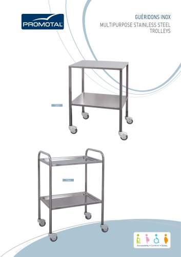 MULTIPURPOSE STAINLESS STEEL TROLLEYS