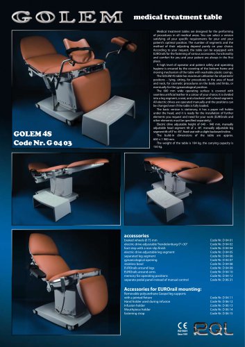 Golem 4S treatment table