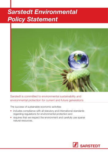 Sarstedt Environmental Policy Statement