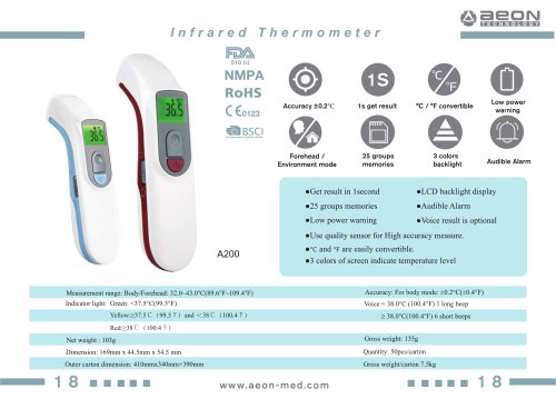 A200 Infrared Thermometer