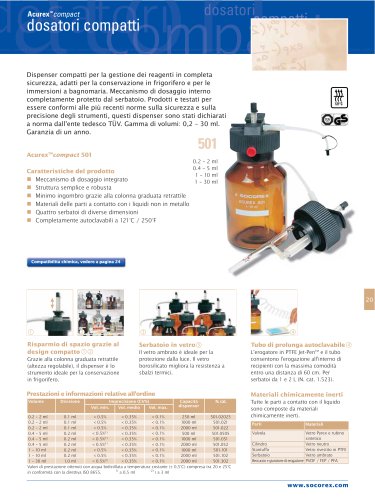 Acurex™501 dosatori compatti