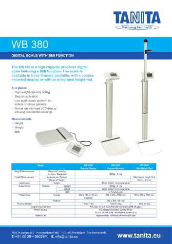 WB-380 DIGITAL WEIGHING SCALE