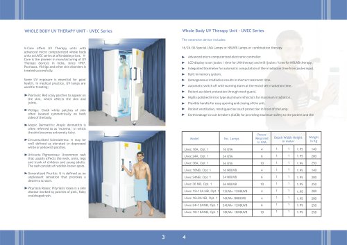 Whole body UV Therapy (UVec Series)