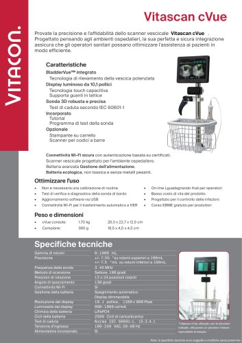 Vitascan cVue technical data