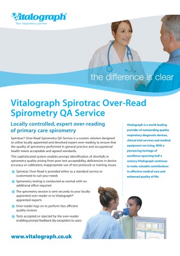 Vitalograph Spirotrac Over-Read Spirometry QA Service