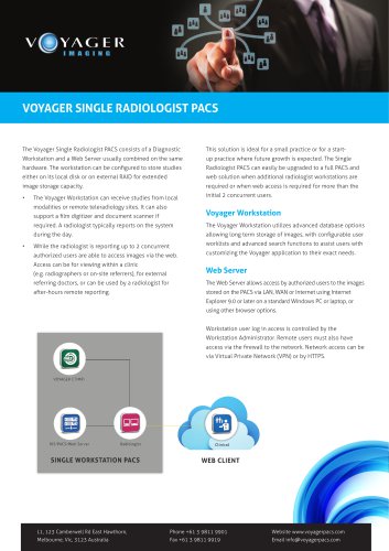 VOYAGER SINGLE RADIOLOGIST PACS