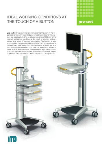 pro-cart with electric height adjustment