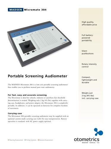 MADSEN Micromate 304 - Portable screening audiometer