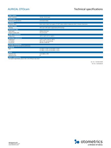 TECHNICAL SPECIFICATIONS OTOcam 300