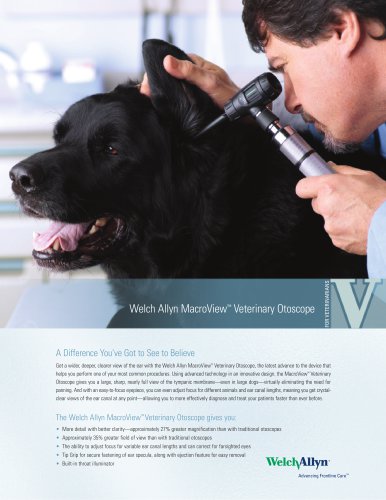 MacroView Veterinary Otoscope Sell Sheet